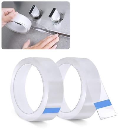 Waterdichte Zelfklevende Strip Sealing Tape voor Keramische Tegels, Keuken, Badkamer en Wandhoeken - 2 Stuks PE Transparant
