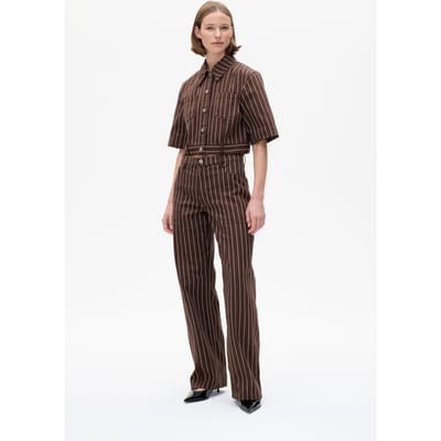 Baum und Pferdgarten Majsa Shirt Creme Brown Pinstripe Größe: 34 | Jeansjacken Outlet | Damen | Braun