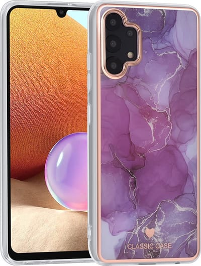 UNIQ Classic Case Samsung Galaxy A32 4G TPU Backcover hoesje - Marble Purple