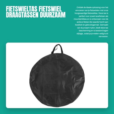 Dailygoods- Fietswieltas Duurzaam - Fietswiel Draagtassen - Pakketzakken - Racefiets/Mountainbike - Accessoires - Hoogwaardig Nylon - Wielentas