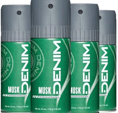 Denim Deo Spray – Musk - 4 x 150 ml - Voordeelverpakking