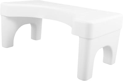 Toilet Krukje - Voetenbankje Toilet - Comfortabel Toiletbezoek - Ergonomisch Ontwerp - 39.5x20.5x16.5cm - Wit