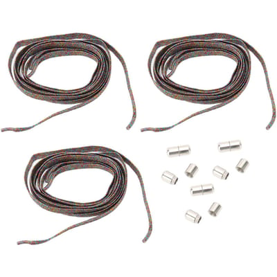 3 Sets Shoenveters zonder Strikken 6 Elastische Shoenveters 6 Stevige Gespen voor Kinderen Volwassenen Ouderen gray
