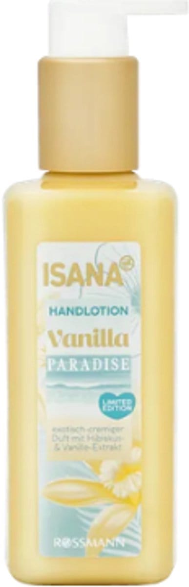 ISANA Handlotion Vanilla Paradise | 1x 200 ml - Vanille & Hibiscus | Voor zijdezachte handen - Handcrème
