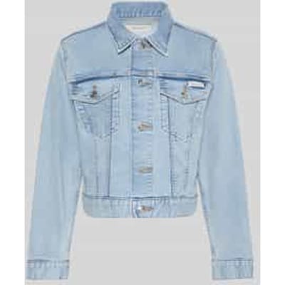 relaxed fit jeansjack van puur katoen