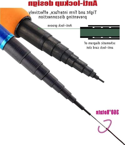 Vissen Hengel - Telescopische Hengel - Vissen - Koolstofvezel - 6.3 m - Oranje