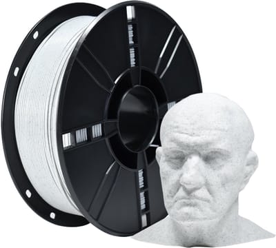 Dailygoods- PLA Filament Marmer Wit 1,75 mm - 3D Printer Filament - 1 kg - PLA Plus - Steen - Voor 3D-afdrukken