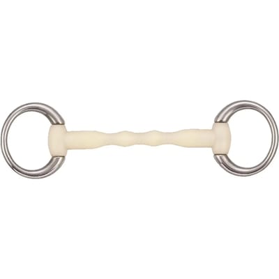 Olijfbit voor rechte paarden Soyo Happy mouth "mullen" poney/bride