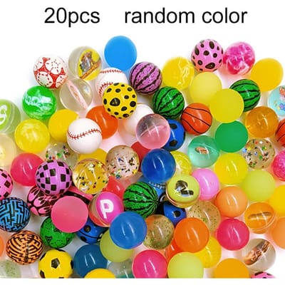 10/20/30 stuks Mini Stuiterbal Kinderen Binnen Buiten Elastische Springballen Speelgoed Zwevende Bal Ei Twisting Machine Speelgoed voor Kinderen TMZ