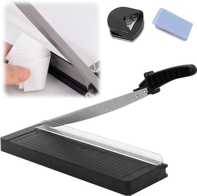 Papiersnijder A4 - Snijmachine Papier - Precisie Snijden - 3-in-1 Functie - 8 Vel Capaciteit - Zwart