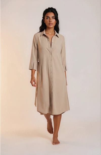 MI PIACE - Travel Jurk Uni 202092 Latte - Maat : S