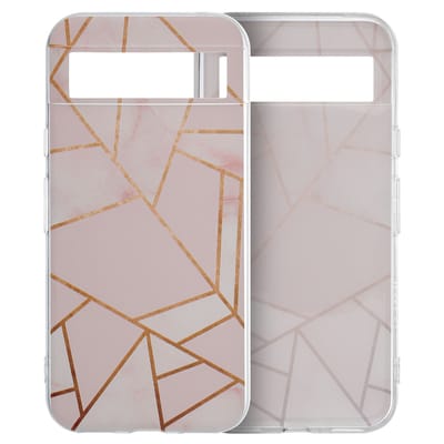 imoshion Hoesje - Geschikt voor Google Pixel 8a - Design hoesje verpakking - Pink Graphic