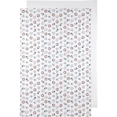 Meyco Baby Animal/Uni wieglaken - 2-pack - white - 75x100cm - 0.3 TOG