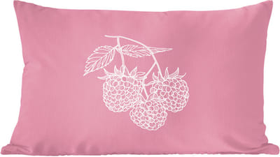 Sierkussens - Kussentjes Woonkamer - 60x40 cm - Frambozen - Steel - Getekend - Roze