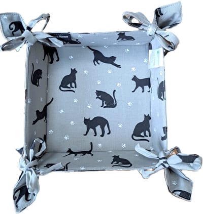 Broodmand - Stoffen mand - Kat - Poes - Breadbasket
