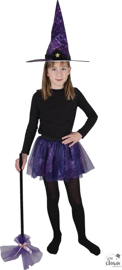 Halloween Verkleedset Heks voor meisjes 3-delig