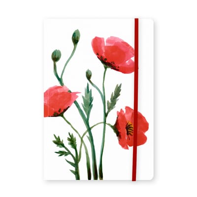 Lanzfeld WWI Poppies - Kunst Notitieboek A5 - Gelinieerd - Memorial - 80 Pagina's - Softcover