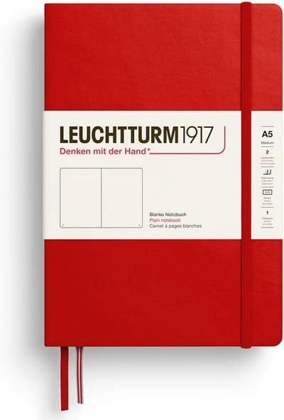 Notitieboek Medium A5 Hardcover Blanco Met Geselecteerde Pagina's en Index