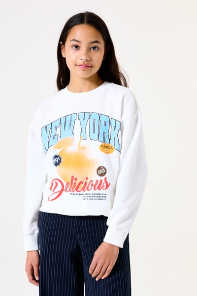 Sweater met opdruk voor meisjes Garcia New York