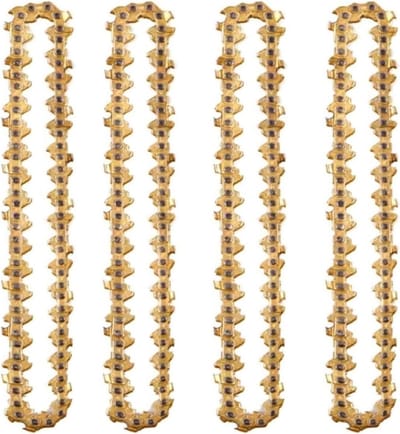 Kettingzaagketting Mini - Elektrische Snoeizaag Accessoire - Tuingereedschap Vervangen - Hittebehandeld Slijtvast - 6 Inch - Goud