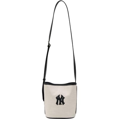 New York Yankees Merk Logo Ontwerp Polyester En Kunstleer Crossbody Mini Tas Dames tassen Crème 3ABMB016N-50IVS Basic Set (Bag) black