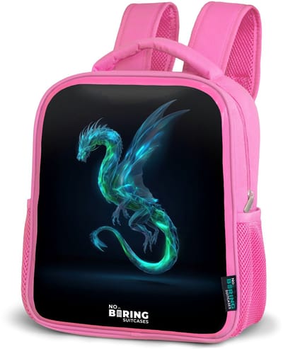 NoBoringSuitcases.com® - Rugzak roze - Schooltas meisjes - Legendarische cyberdraak - Kinder rugtas meisje - Boekentas kind - Kinderrugzak voor school - Schoolrugzak