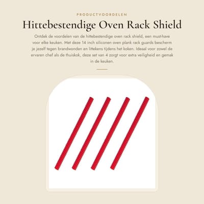 Dailygoods- Ovenrackbescherming 4 Stks - Hittebestendig - Siliconen - Brandwondenbescherming - Rack Guard - Edge Protector - Ovenbescherming