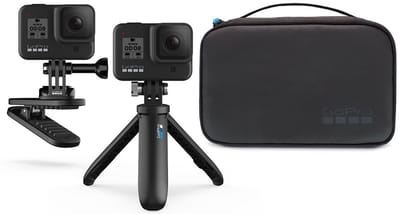 GoPro Travel Kit 2.0 - Actioncam Accessoireset - Mini Statief - Magnetische Draaiclip - Zwart