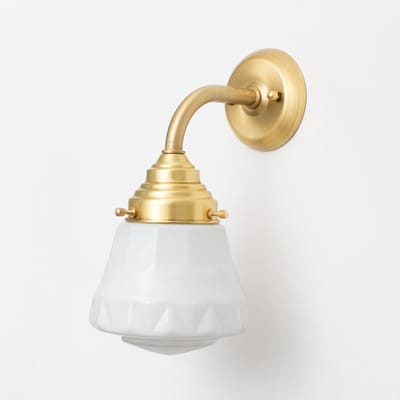 Wandlamp Bold Curve Messing - Art Deco Trade