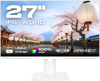 JAPANNEXT Monitor Wit 27" IPS WQHD (2560x1440) | JN-i27QR-C65W-HSP-W