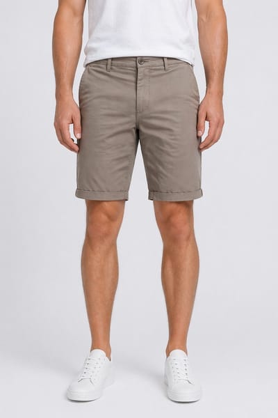 Smith & Solo korte broek heren - chino shorts heren - katoen Zand 29