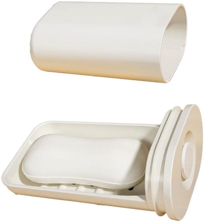 Dailygoods- Zeepdoos Reis - Siliconen Waterdicht - Antislip Houder - Compact Formaat - Multifunctioneel - Inclusief Afvoertray - Zeepcontainer