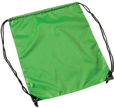 Gymtas - Rugzak - Rugtas kinderen - 12 liter - Zwemtas - Kinderrugzak - Drawstring bag - Met trekkoord - Sporttas - 45x34 cm - Groen - Jonyx