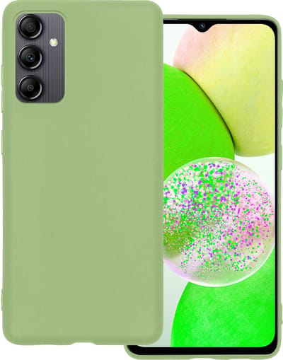 Hoesje Geschikt voor Samsung Galaxy A14 - Sterk & Shockproof - Hoes Cover - Siliconen Case - Groen