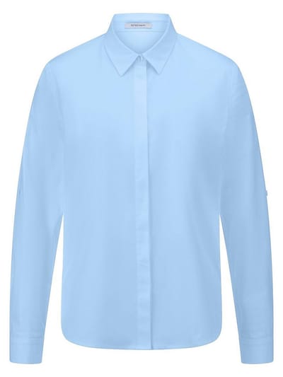 Lange blouse Van Peter Hahn blauw