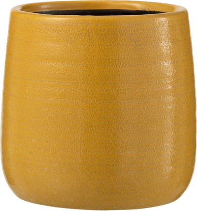 J-Line bloempot Effen - keramiek - oker - medium - Ø 14.5 cm