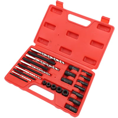 25 Stuks Schroefuitdraaiset Hoge Hardheid Staal Easy Out Gebroken Boutuitdraaiset met Opbergkoffer