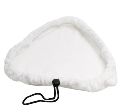 Bramokava Microvezeldoek 1 stuk – Geschikt voor driehoekige stoomreiniger – Universele pads met klittenband – Wit – 30x22 cm