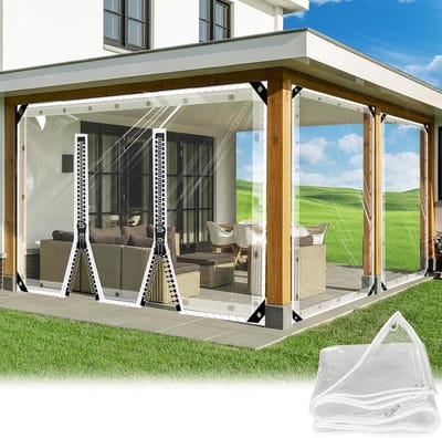 Transparant Zeil - Afdekzeil PVC - Bescherming Buiten - Met Ritssluitingen - 2 x 3 Meter - Helder