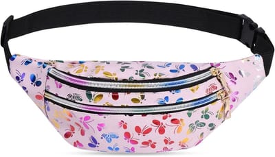 Unisex Heuptas met Holografisch Effect - Waterdichte Multi-Pocket Tas voor Reizen, Wandelen en Vrije Tijd