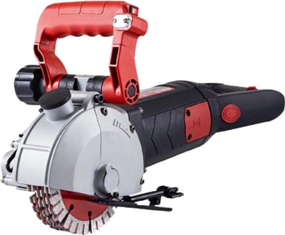 Velori Muurslijper - Betonsleuvenfrees - Muurfreesmachine - Elektrische Betonsnijder - 4800W - 125 mm Diamantschijf - Snijdiepte 34 mm