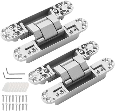 Dailygoods- Deurscharnieren 180° Verstelbaar - 2-pack - Zinklegering - Zacht Sluitmechanisme - Draagvermogen 30 kg - Voor Deuren 35-850 mm - Scharnier