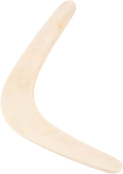 Houten Boemerang - Gooi Speelgoed - Buitenactiviteiten Gezinsplezier - Duurzaam Hout - 36.7x19cm - Beige