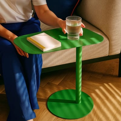 Bijzettafel Nastätten 50x50x38 cm appelgroen [en.casa]