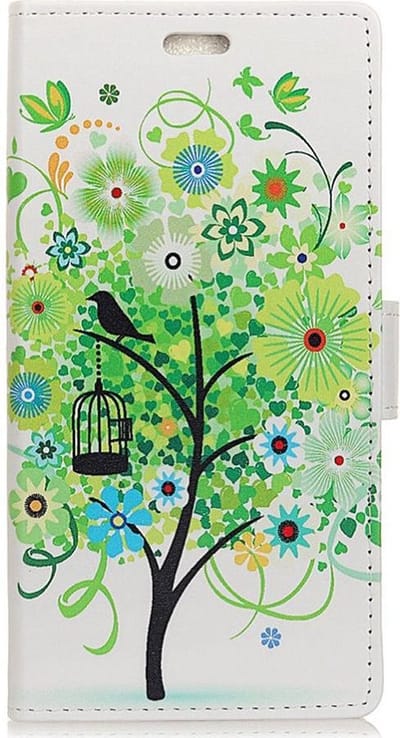 Shop4 - Huawei P Smart Plus Hoesje - Wallet Case Vrolijke Boom Groen