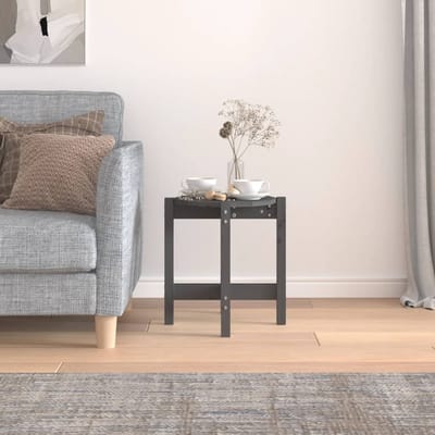 vidaXL - Salontafel - Ø - 42,5x45 - cm - massief - grenenhout - grijs