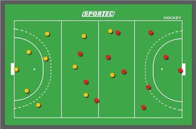 Sportec Coachbord Hockey 45 x 30 cm