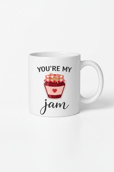 You're My Jam" Mok | Romantische Liefdesmok met Jam Illustratie | Perfect Cadeau voor Valentijn & Meer