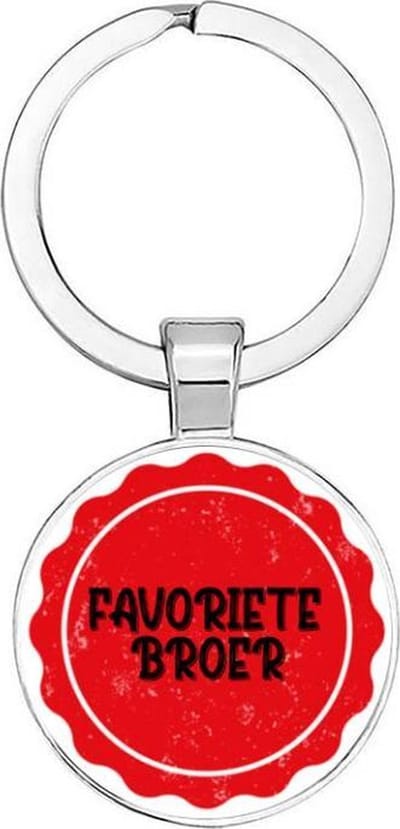 Akyol - Favoriete broer Sleutelhanger - Broer - Broertje - Familie - Gezin - Leuk kado voor je broer om te geven - 2,5 x 2,5 CM