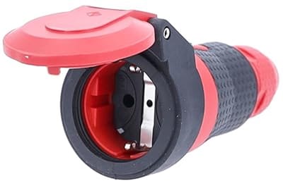 Koppeling met Spanningsdisplay voor Handel en Bouwplaats - Rood
